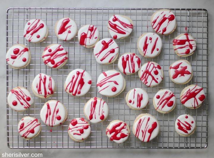 blood splattered cookies