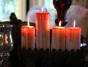 Blood Dripped Halloween Candles