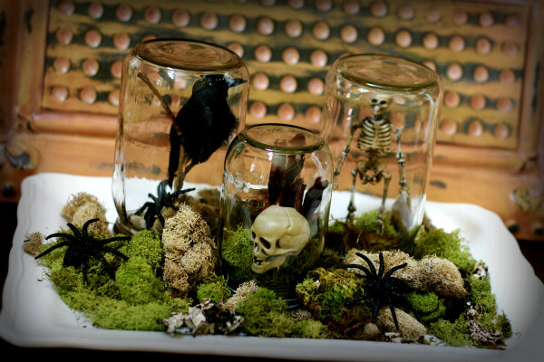 Mason Jar Spooky Terrariums