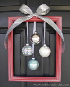 Holiday Framed Ornament Wreath