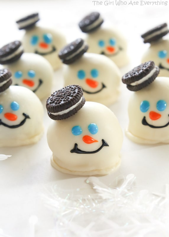 Melted Snowman Oreo Balls