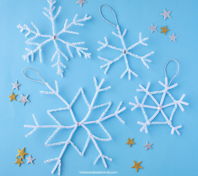 Pipe Cleaner Snowflakes