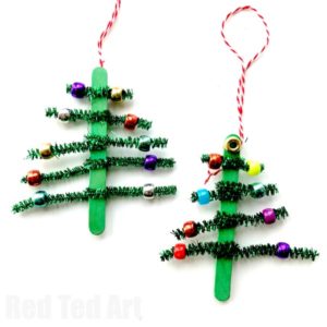 Pipe Cleaner Christmas Tree Ornaments