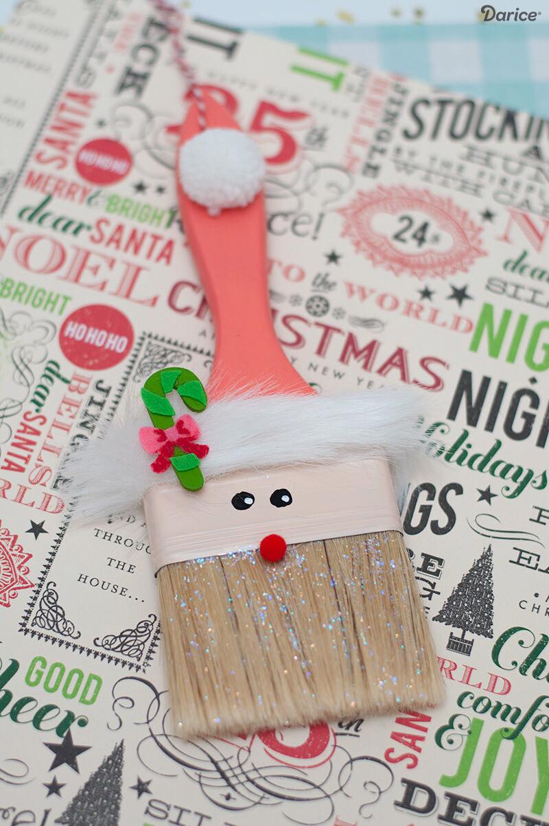 Santa Paintbrush Ornament