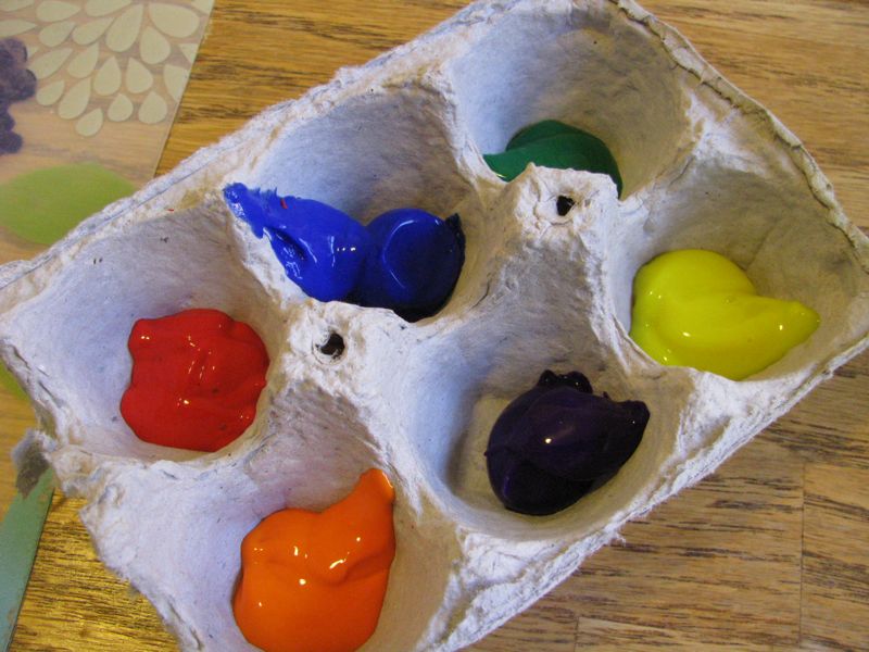 Egg Carton Paint Pallete