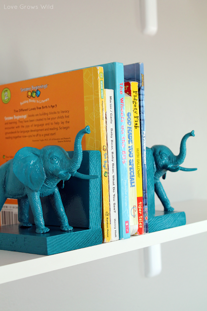 Plastic Elephant Book Ends