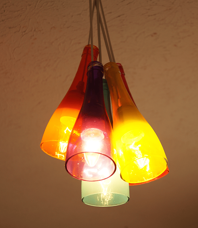 Wine Bottle Chandelier