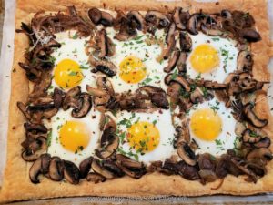 Mushroom, Onion & Egg Tart
