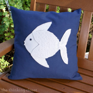 Nautical Felt Fish Pillow