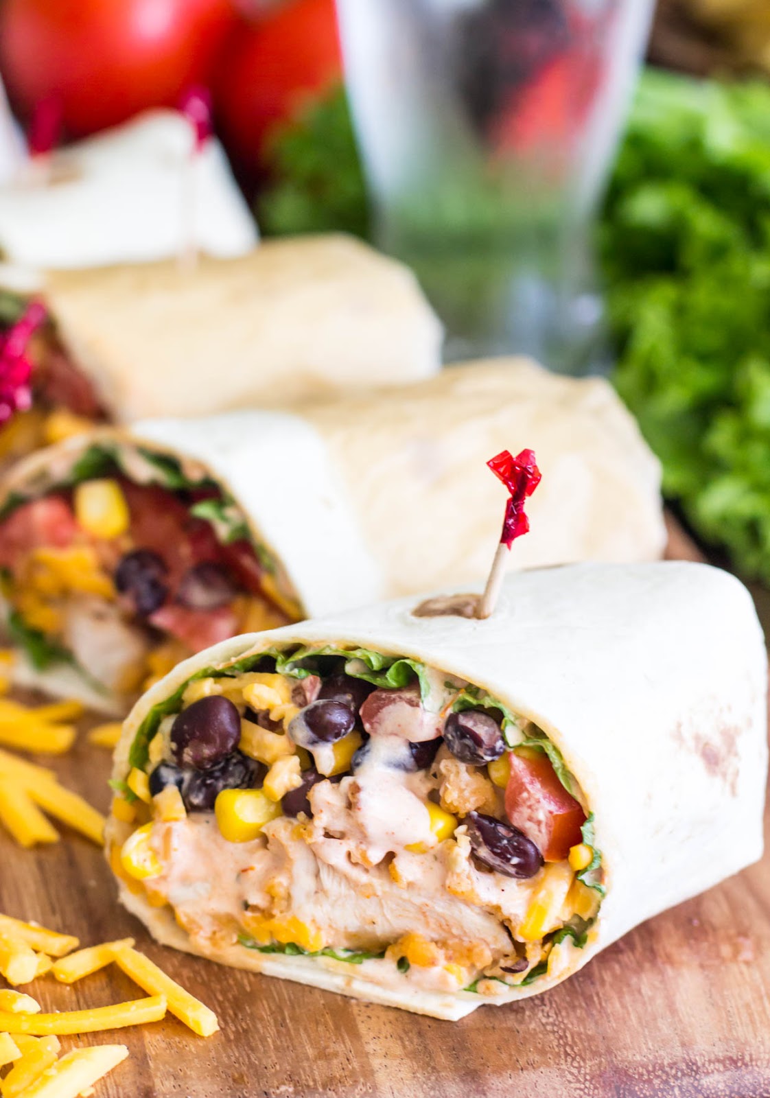 15 Minute Crispy Tex-Mex Chicken Wraps