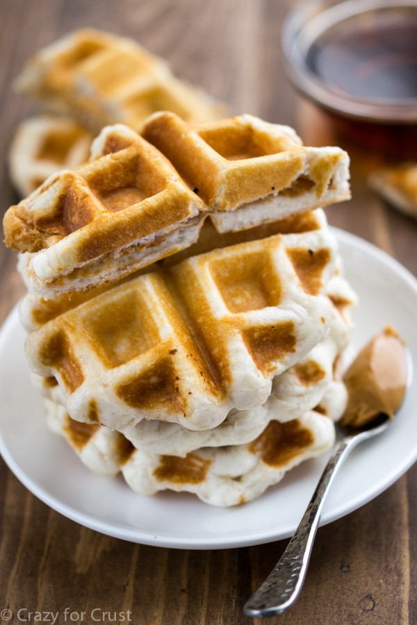 Peanut Butter Sandwich Waffles