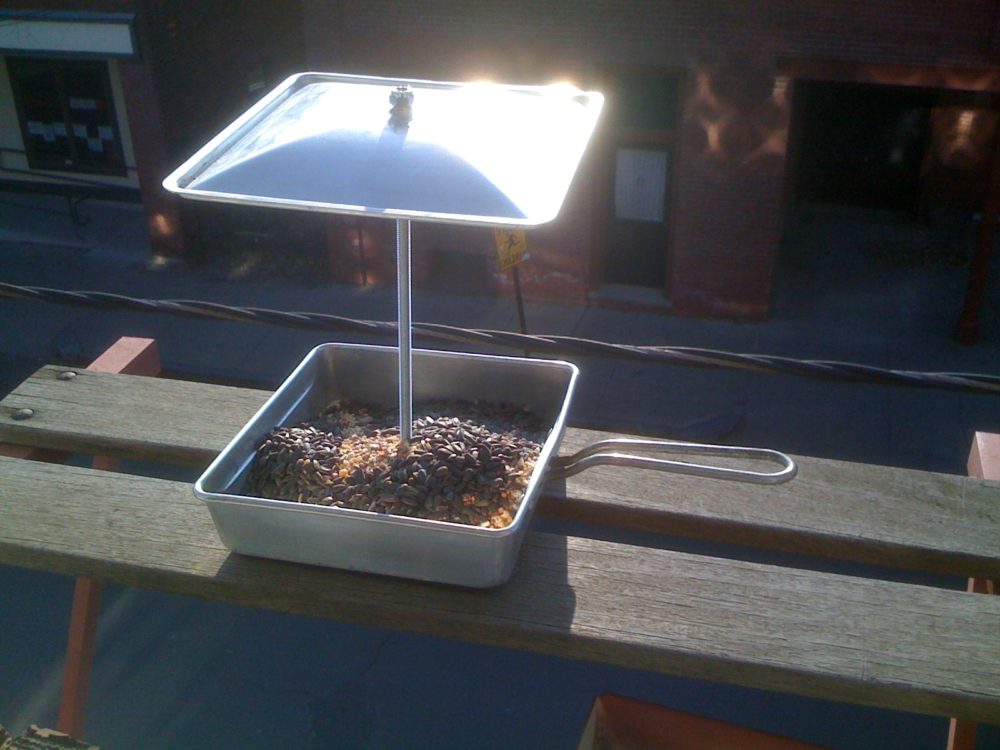 Frying Pan Bird Feeder