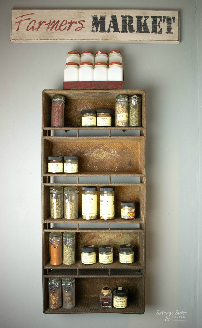 Vintage Loaf Pan Spice Rack